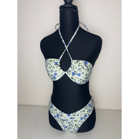 Abercrombie & Fitch Other - Abercrombie Bikini Upside Down Halter Triangle Top Mid-Rise High-Leg Bottoms